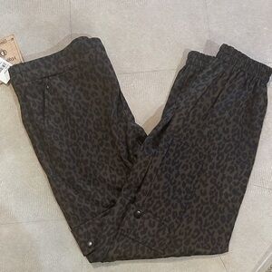 Democracy Animal Print Joggers - Black and Brown